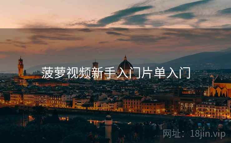 菠萝视频新手入门片单入门
