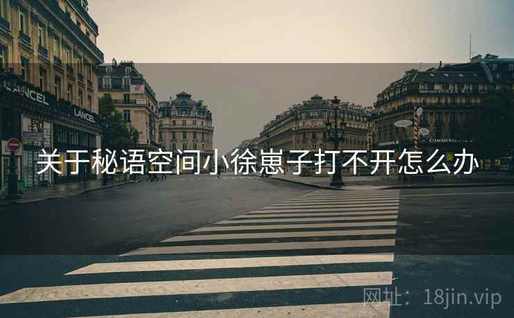关于秘语空间小徐崽子打不开怎么办