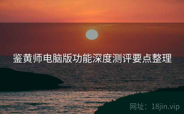鉴黄师电脑版功能深度测评要点整理
