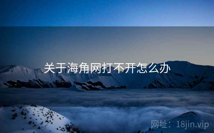 关于海角网打不开怎么办