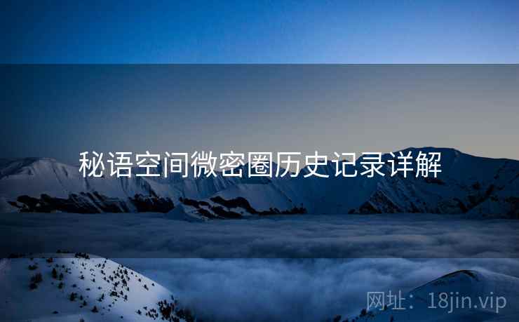 秘语空间微密圈历史记录详解