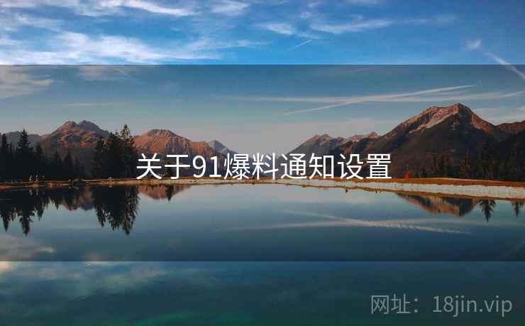 关于91爆料通知设置