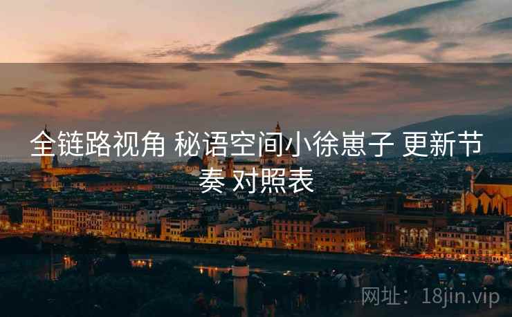 全链路视角 秘语空间小徐崽子 更新节奏 对照表