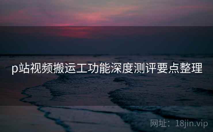 p站视频搬运工功能深度测评要点整理