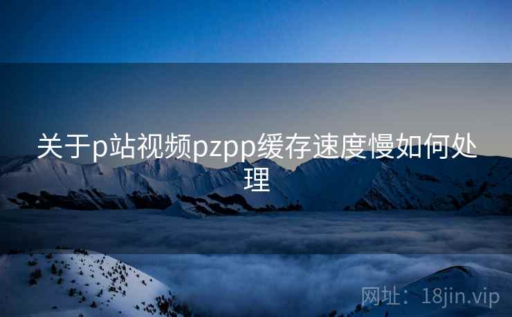 关于p站视频pzpp缓存速度慢如何处理
