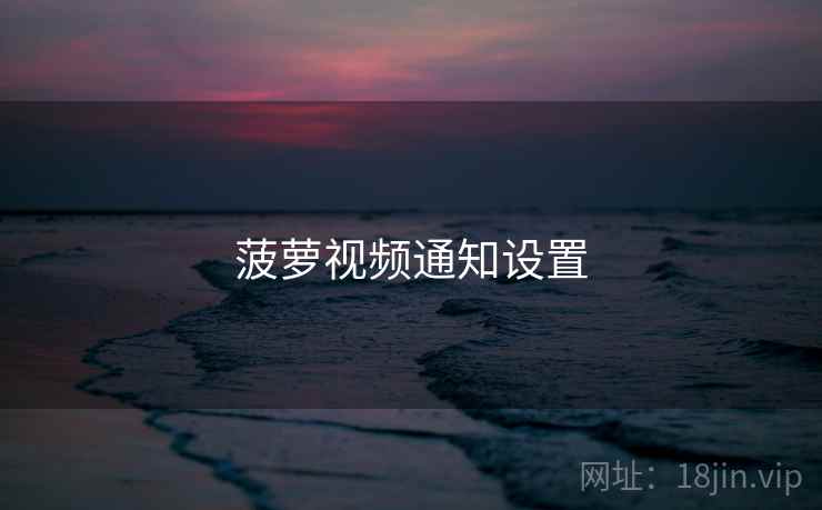 菠萝视频通知设置